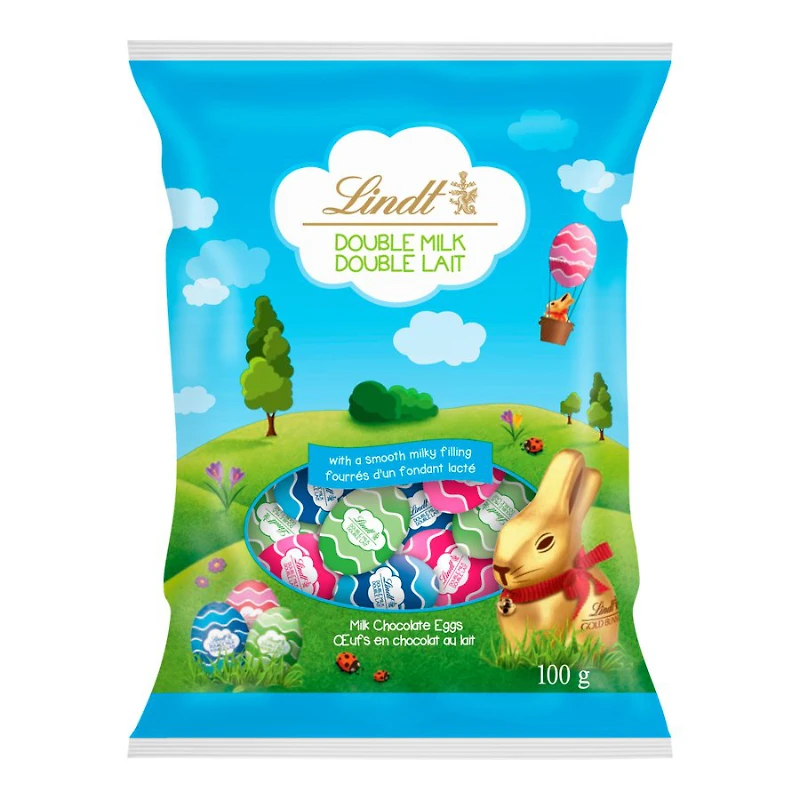 LINDT LINDOR MINI EGGS DBL 100G