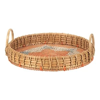 COLLECTION RATTAN TRAY FLORA