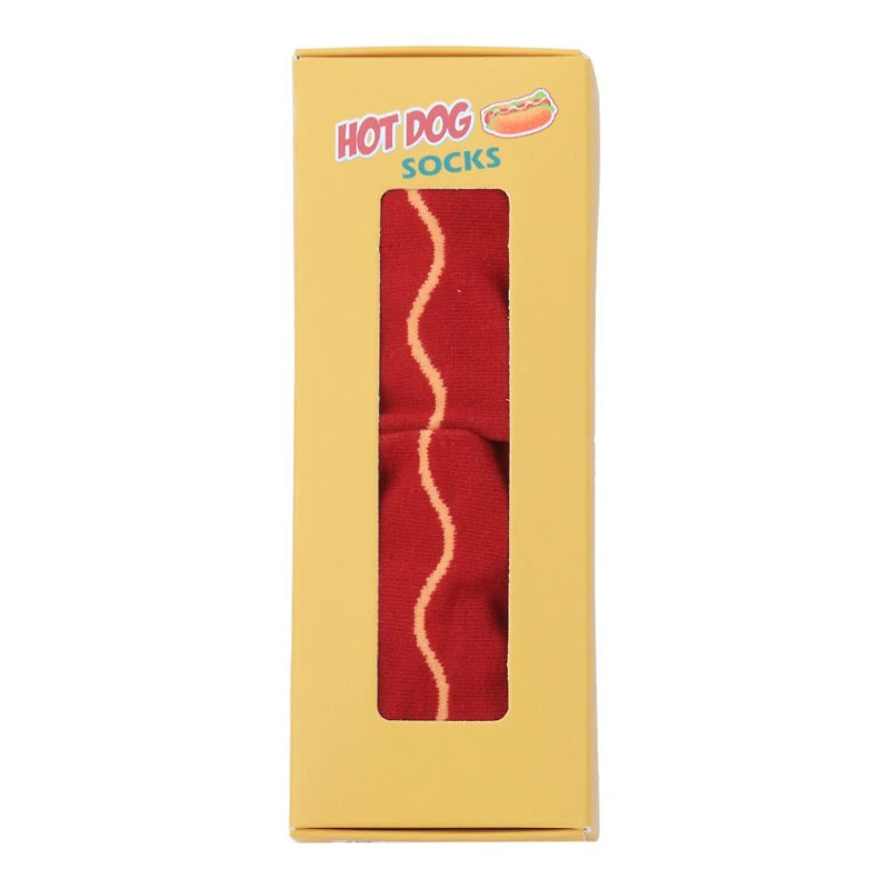 FOOD SOCKS HOT DOG in Red