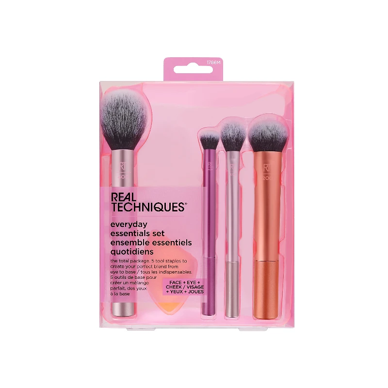 Real Techniques Everyday Essentials Cosmetic Brush Set - 5 piece