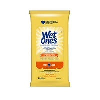 Wet Ones Anti-Bacterial Hand and Face Wipes - Citrus - 20s