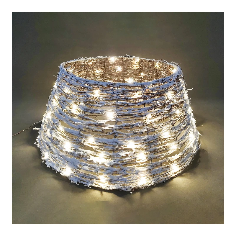 TREE COLLAR SNOW FLOCKED