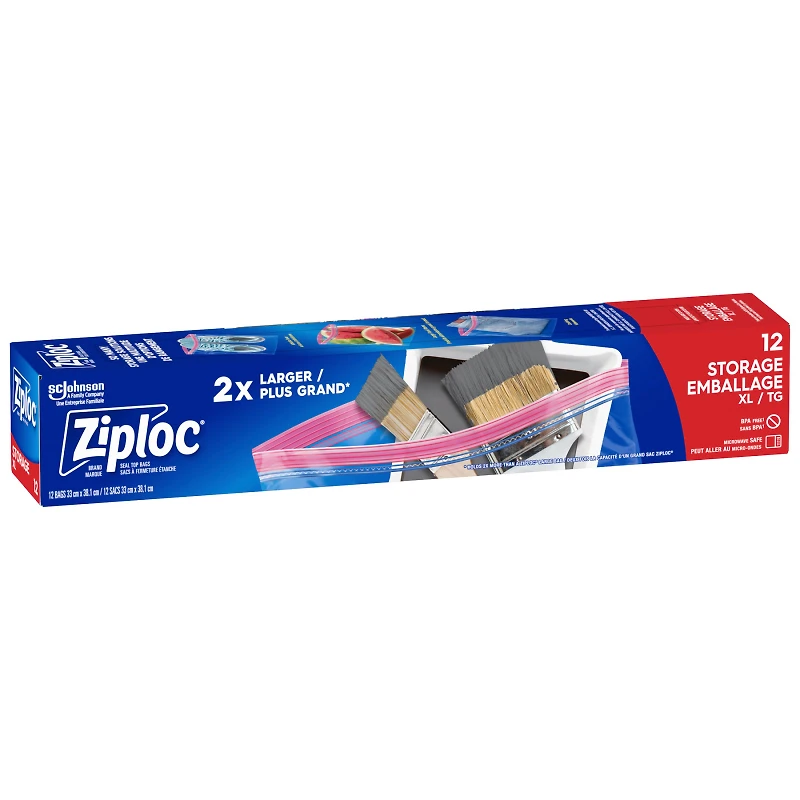 ZIPLOC STORAGE BAGS X-LARGE