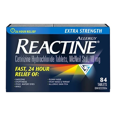 Reactine Allergy Tablets Extra Strength 10mg - 84s