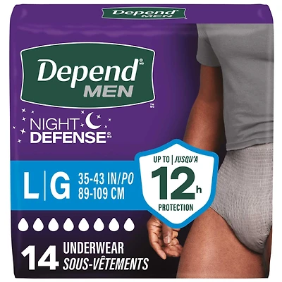 Depend Night Defense Men's Incontinence Underwear - 14 x Large