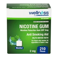 WELLNESS NICOTINE GUM 2MG/210'S in Mint