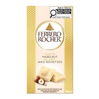 Ferrero Rocher Premium White Chocolate Bar - Hazelnut Bar - 90g