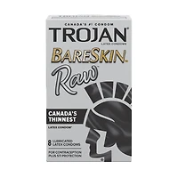 TROJAN CONDOMS BARESKIN RAW 8'S
