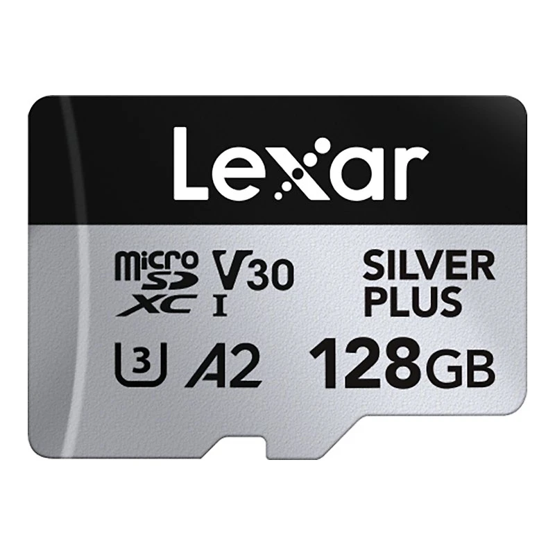 LEXAR PLUS MICROSD LMSSIPL128G in Silver