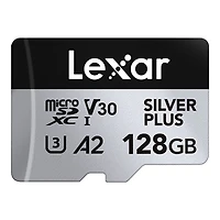 LEXAR PLUS MICROSD LMSSIPL128G in Silver