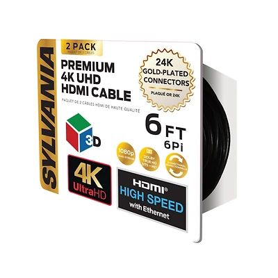 SYLVANIA 4K UHD HDMI CABLE SHDMI600CP1