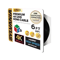 SYLVANIA 4K UHD HDMI CABLE SHDMI600CP1