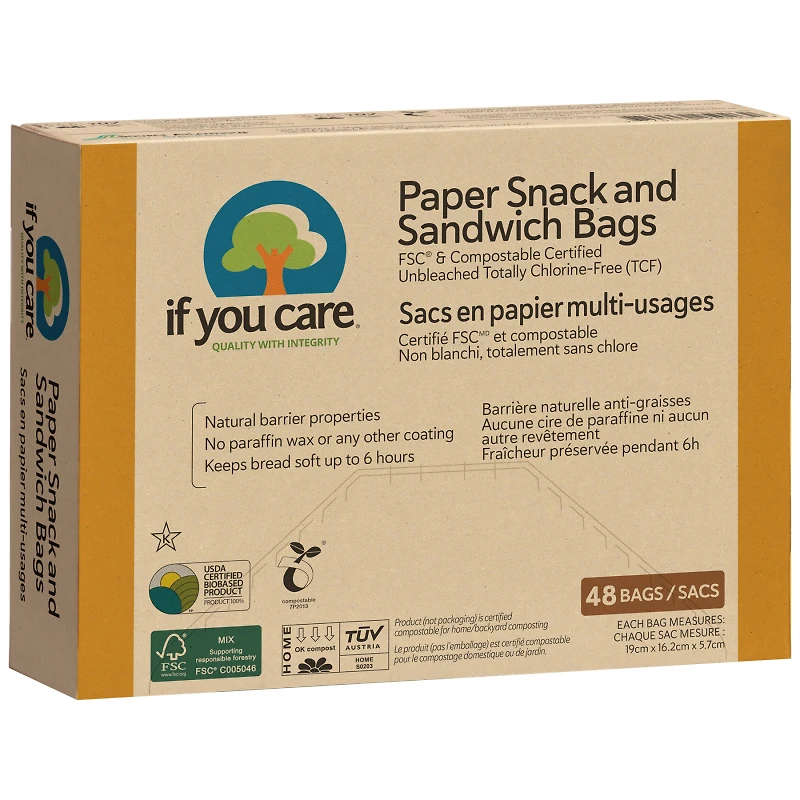 IF YOU CARE PAPER SNDWCH BAG