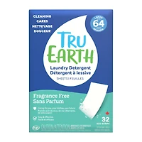 Tru Earth Laundry Detergent Ultra Concentrated Eco-Strips - Fragrance Free - 32 Loads