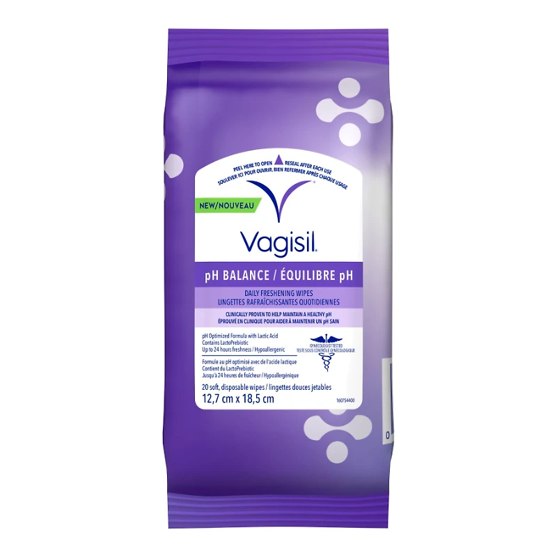 VAGISIL PH BALANCE WIPES 20'S