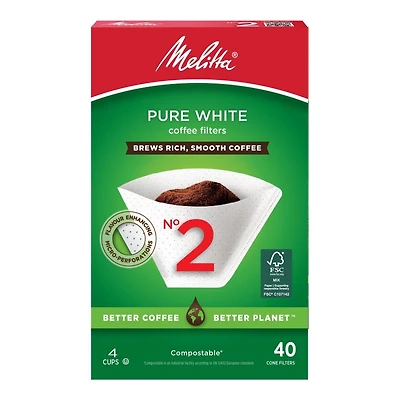 Melitta Coffee Filters - No.2 - White - 40s