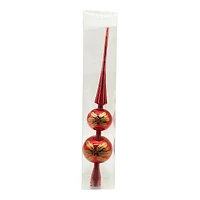 C/F TREE TOPPER FINIAL in Red