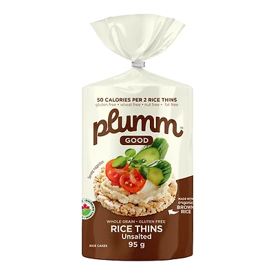 Plum-M-Good Organic Rice Thins - Unsalted - 12s
