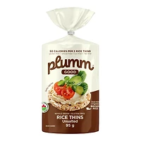 Plum-M-Good Organic Rice Thins - Unsalted - 12s