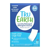 Tru Earth Laundry Detergent Ultra Concentrated Eco-Strips - Fresh Linen - 32 Loads