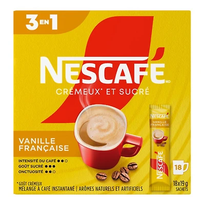 Nescafe French and Creamy Coffee - French Vanilla - 18X19g