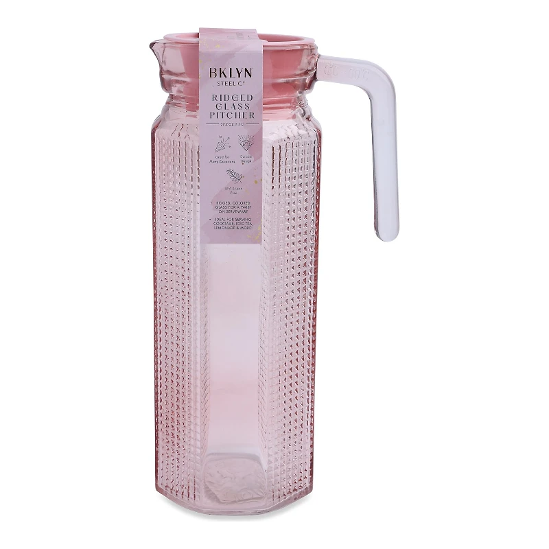 BROOKLYN STEEL RIDGE PITCHER in Pink