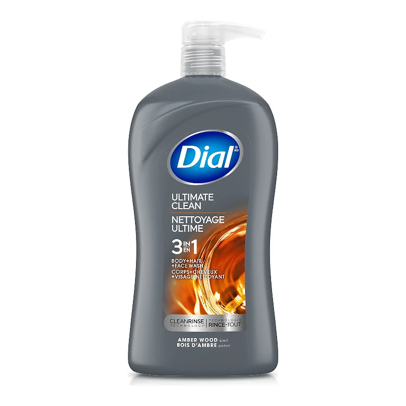 Dial Men Ultimate Clean 3-in-1 Body, Hair and Face Wash - Fresh Water - 946ml