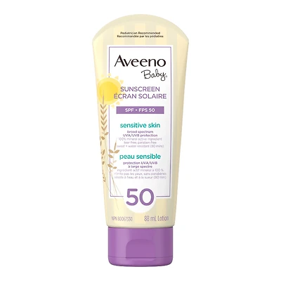 Aveeno Baby Sunscreen Lotion - Sensitive Skin - SPF 50 - 88ml