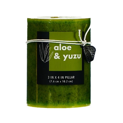 ALAURA CANDLES PILLAR MOTTLD