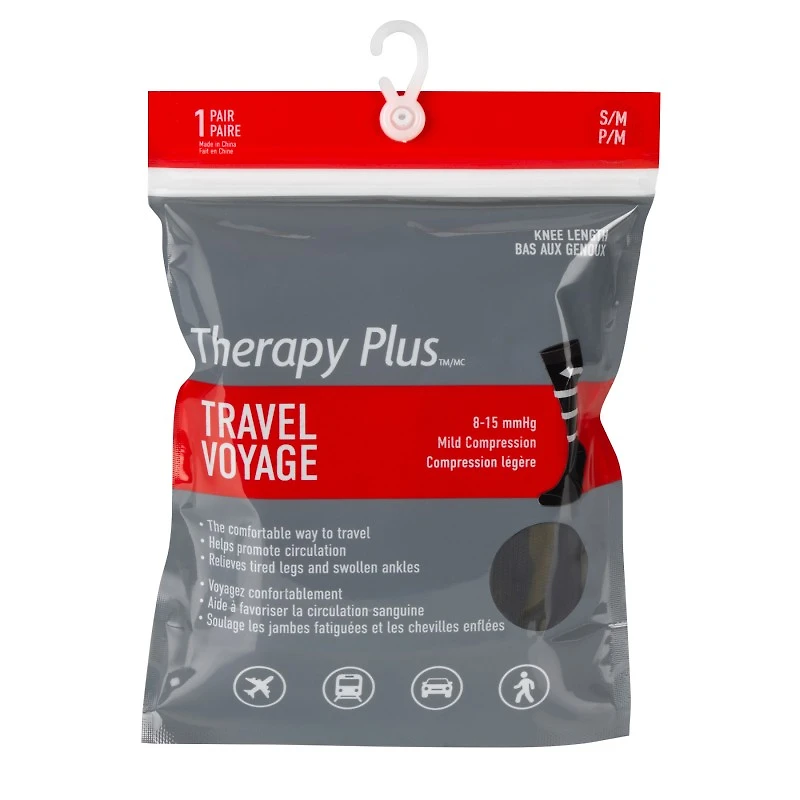 TP COMP KNEE/H FLIGHT SOCKS in Black