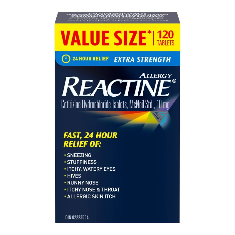 Reactine Allergy Extra Strength Cetirizine Hydrochloride Tablets - 10mg - 120's