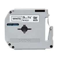 Brother Tape for P-touch Label Makers - Black on White - MK221