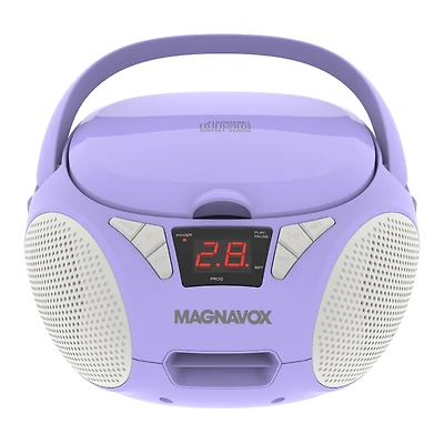MAGNAVOX PORTABLE CD BOOMBOX MRCD6924-PU in Purple