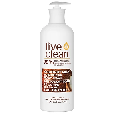LIVE CLEAN CO/MLK BODY WASH 1L