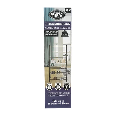 Simply Home 7-Tier Shoe Rack Organization - Black