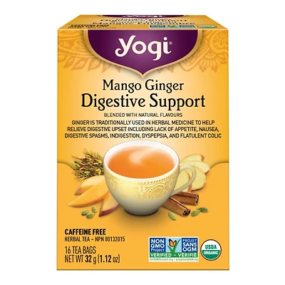 YOGI TEA GINGER 16'S in Mango