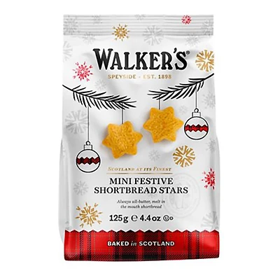 Walkers Mini Festive Shortbread - Stars - 125g