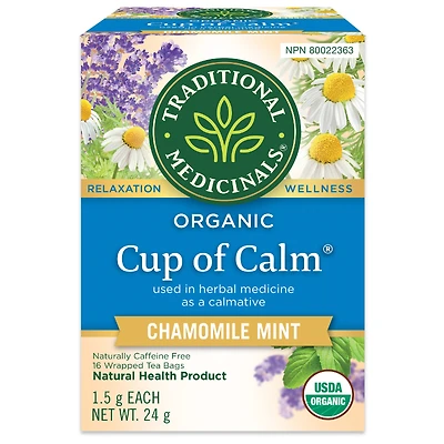 Traditional Medicinals Wrapped Tea Bags - Cup of Calm Lavender Mint - 16's