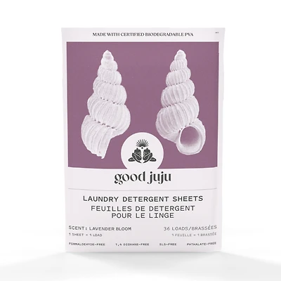 Good Juju Laundry Detergent Sheets - Lavender Bloom - 36 Sheets