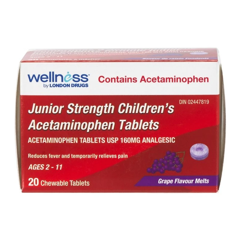 WELLNESS CHILD ACETAMINOPHEN 20'S GRAPE