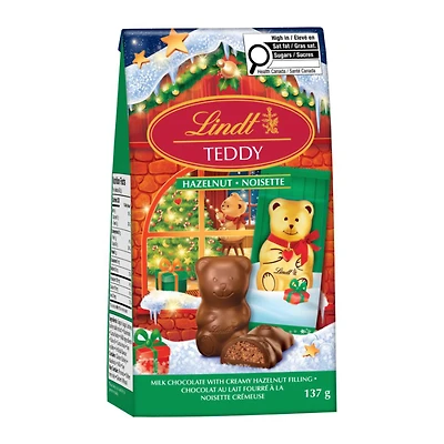 LINDT TEDDY MILK HAZELNUT 137G
