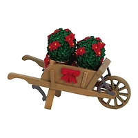 LEMAX WHEELBARROW W/POINSET