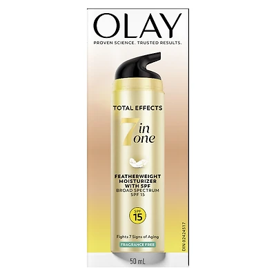 Olay Total Effects Feather Weight Moisturizer SPF 15 Lotion Fragrance Free - 50ml