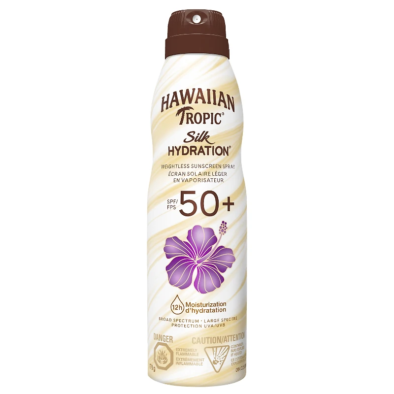 Hawaiian Tropic Silk Hydration Weightless Clean Sunscreen Spray - SPF 50+ - 170g