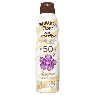 Hawaiian Tropic Silk Hydration Weightless Clean Sunscreen Spray - SPF 50+ - 170g