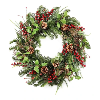 WREATH GREENERY 24IN