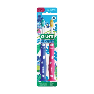 GUM T/B MONSTERZ JR 5+ 2PK/SOFT