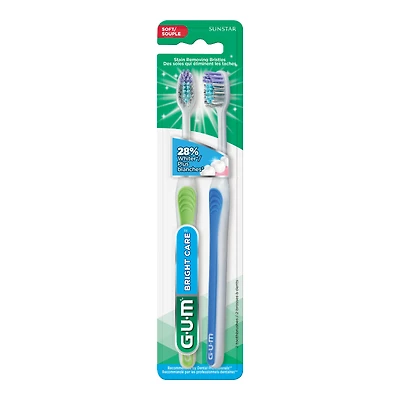 GUM T/B BRIGHTCARE COMPACT 2PK/SOFT