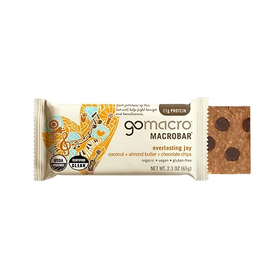 GOMACRO P/BAR CNT ALMND CHOC 65G