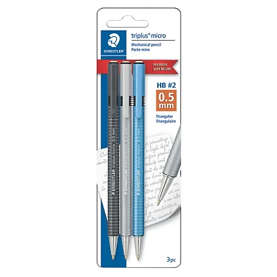 Staedtler Triplus Micro Mechanical Pencil - 0.5mm - 3 Pack